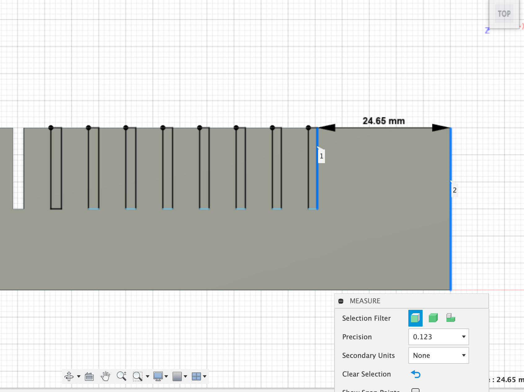 sketch dimensions of base